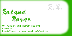roland morar business card